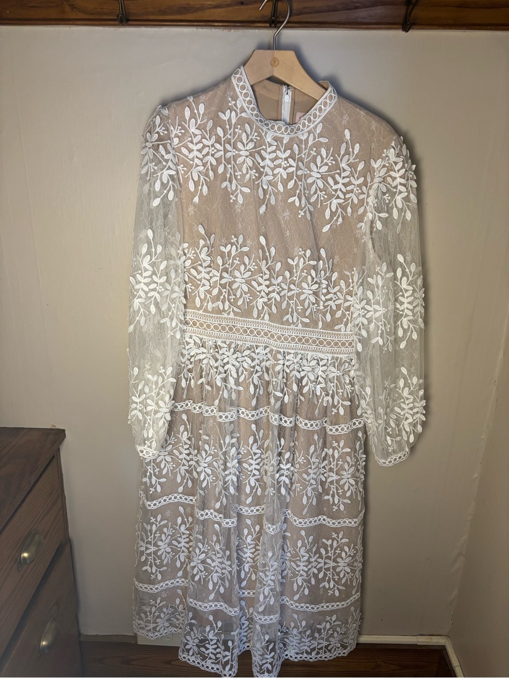 Ivy City Co White Embroidered Maxi Dress